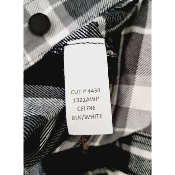 L' AGENCE Celine Soft Jean Denim Jacket Black White‎ Size Small - Picture 7 of 7
